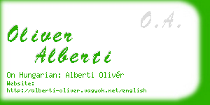 oliver alberti business card