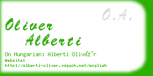 oliver alberti business card